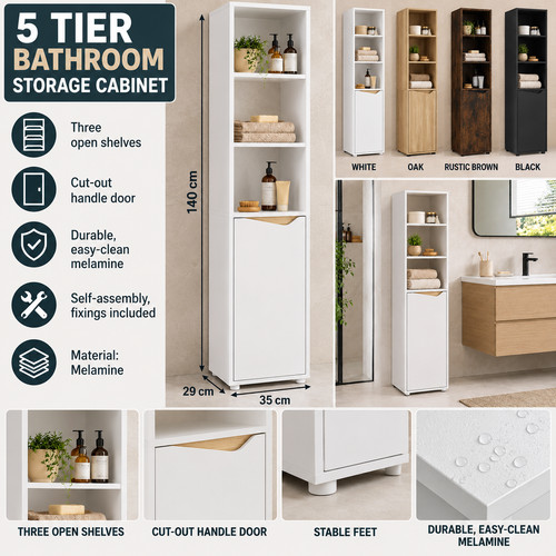 Tier bathroom storage - bathroom,