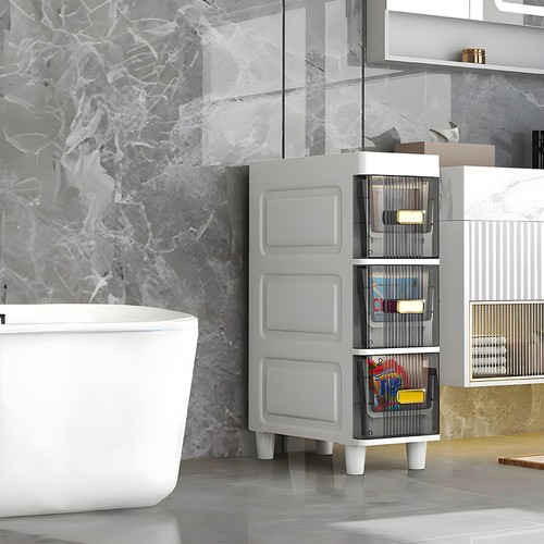 Slim bathroom storage unit - storage,