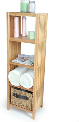 Bamboo tall bathroom - bathroom, shelf