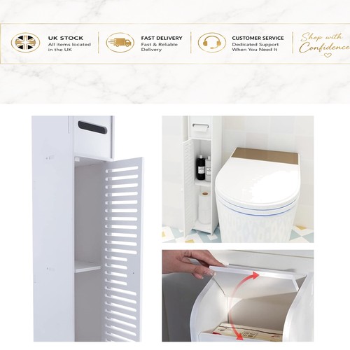 Elegant slim bathroom - bathroom, storage