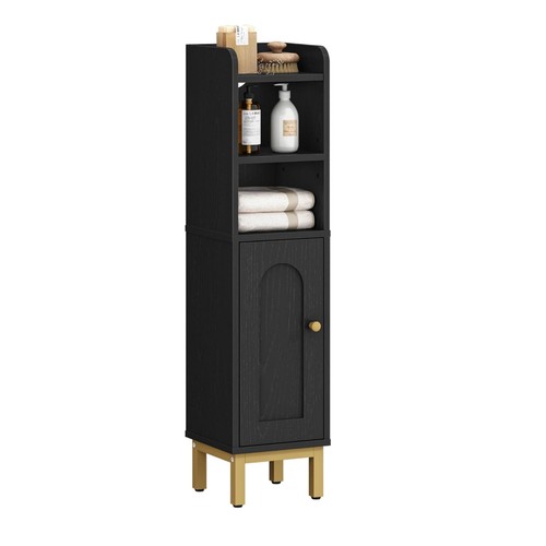 Bathroom storage cabinet black - bathroom,