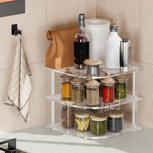 Tier acrylic corner shelf - tier,
